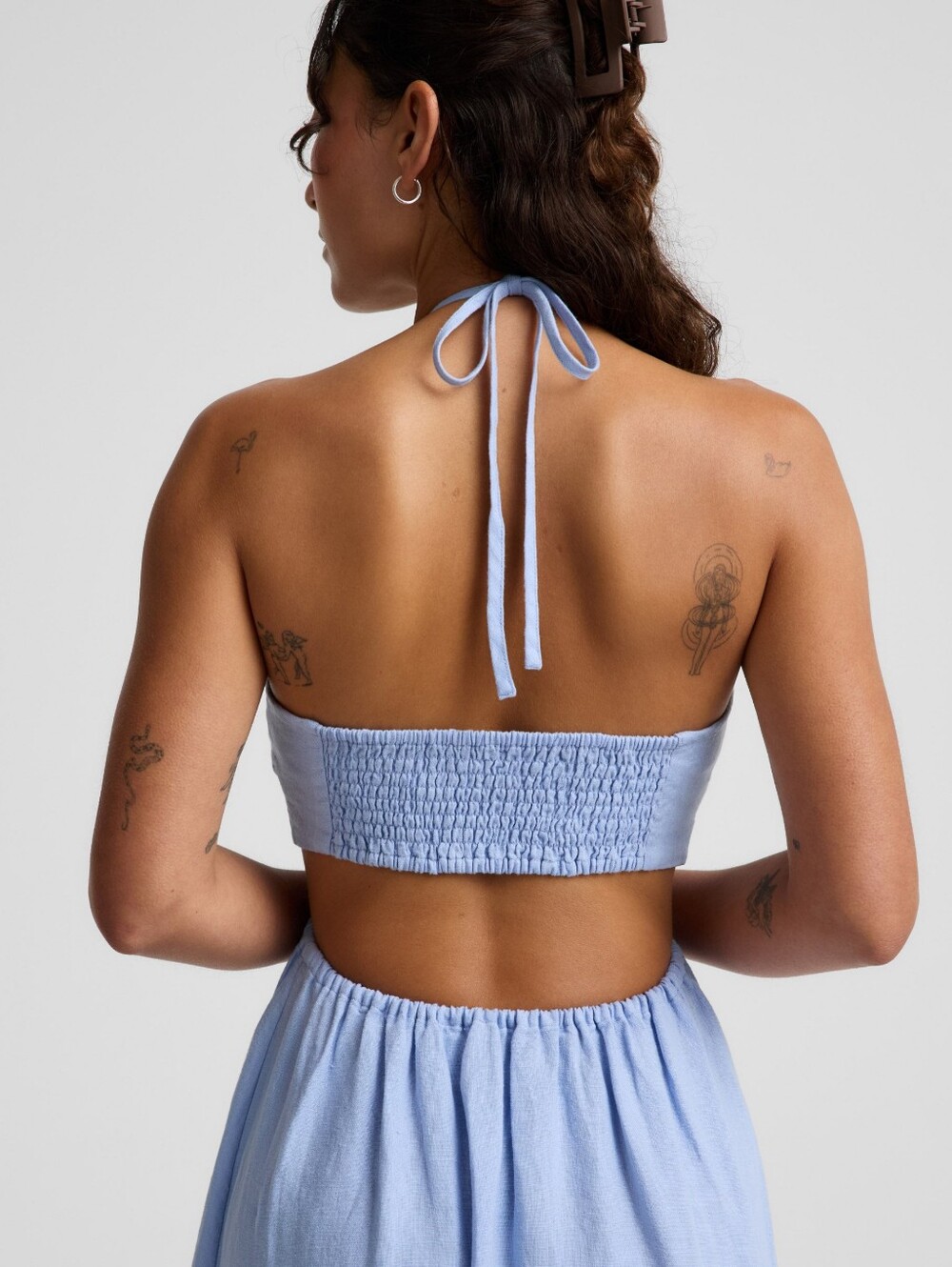 SoftWash Linen Halter Dress NWT (Medium) - Picture 4 of 7